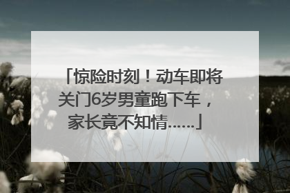 惊险时刻！动车即将关门6岁男童跑下车，家长竟不知情……
