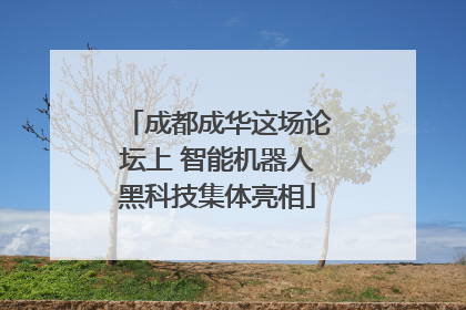 成都成华这场论坛上 智能机器人黑科技集体亮相