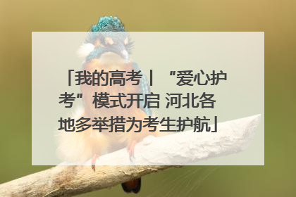我的高考丨“爱心护考”模式开启 河北各地多举措为考生护航
