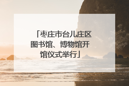 枣庄市台儿庄区图书馆、博物馆开馆仪式举行