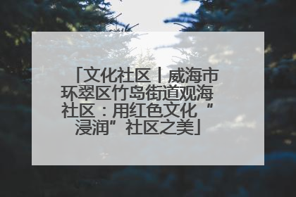 文化社区丨威海市环翠区竹岛街道观海社区：用红色文化“浸润”社区之美