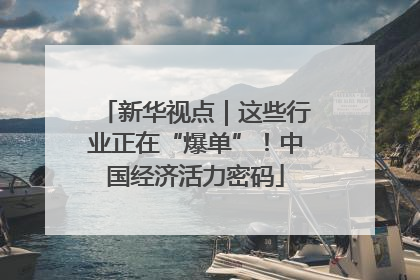 新华视点｜这些行业正在“爆单”！中国经济活力密码