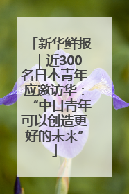新华鲜报｜近300名日本青年应邀访华：“中日青年可以创造更好的未来”