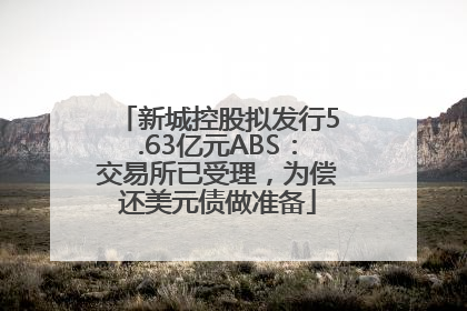 新城控股拟发行5.63亿元ABS：交易所已受理，为偿还美元债做准备
