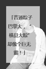 普通粽子巴掌大，“横县大粽”却像个巨无霸！