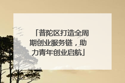 普陀区打造全周期创业服务链，助力青年创业启航