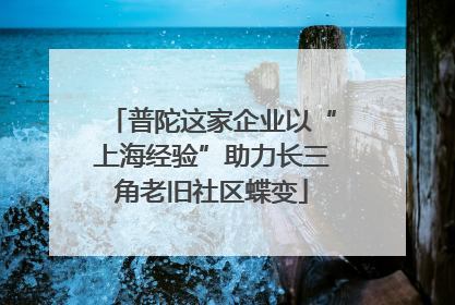 普陀这家企业以“上海经验”助力长三角老旧社区蝶变