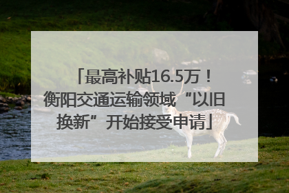 最高补贴16.5万！衡阳交通运输领域“以旧换新”开始接受申请