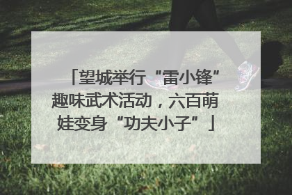 望城举行“雷小锋”趣味武术活动，六百萌娃变身“功夫小子”