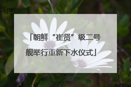 朝鲜“崔贤”级二号舰举行重新下水仪式