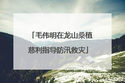 毛伟明在龙山桑植慈利指导防汛救灾