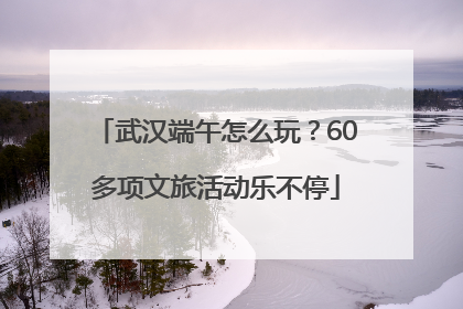 武汉端午怎么玩？60多项文旅活动乐不停
