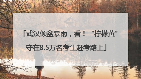 武汉倾盆暴雨，看！“柠檬黄”守在8.5万名考生赶考路上