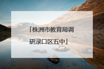 株洲市教育局调研渌口区五中
