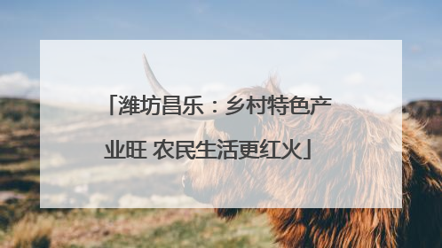潍坊昌乐：乡村特色产业旺 农民生活更红火