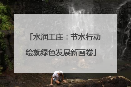 水润王庄：节水行动绘就绿色发展新画卷