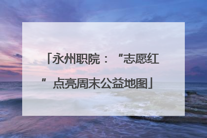 永州职院：“志愿红”点亮周末公益地图