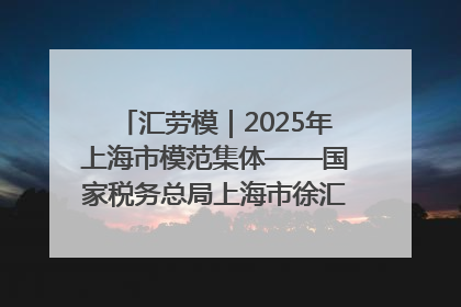 汇劳模｜2025年上海市模范集体——国家税务总局上海市徐汇区税务局第一税务所