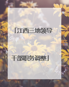 江西三地领导干部职务调整