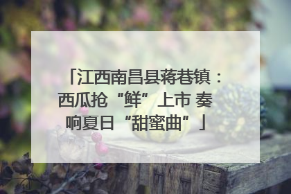 江西南昌县蒋巷镇：西瓜抢“鲜”上市 奏响夏日“甜蜜曲”