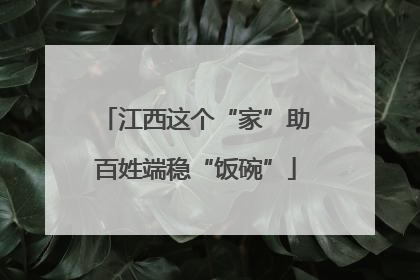 江西这个“家”助百姓端稳“饭碗”