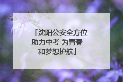 沈阳公安全方位助力中考 为青春和梦想护航