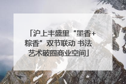 沪上丰盛里“墨香+粽香”双节联动 书法艺术破圈商业空间