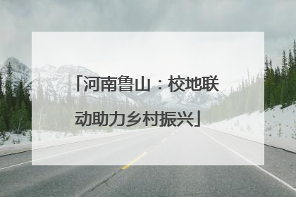 河南鲁山：校地联动助力乡村振兴