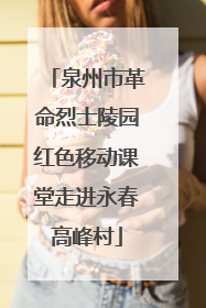 泉州市革命烈士陵园红色移动课堂走进永春高峰村
