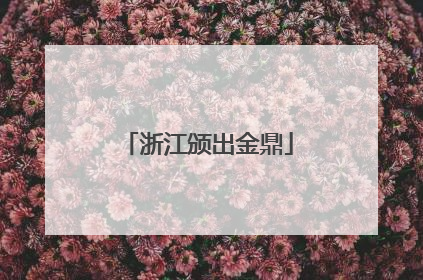 浙江颁出金鼎