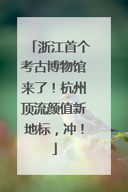 浙江首个考古博物馆来了！杭州顶流颜值新地标，冲！