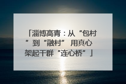 淄博高青：从“包村”到“融村” 用真心架起干群“连心桥”
