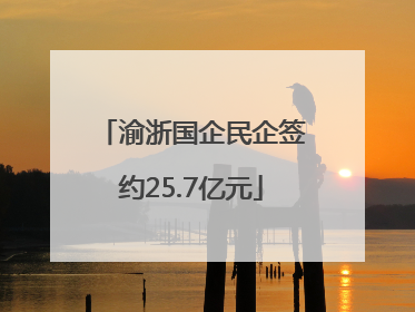 渝浙国企民企签约25.7亿元