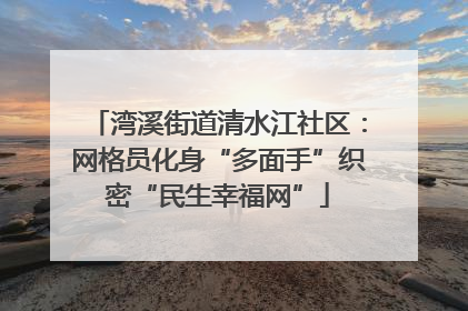湾溪街道清水江社区：网格员化身“多面手”织密“民生幸福网”