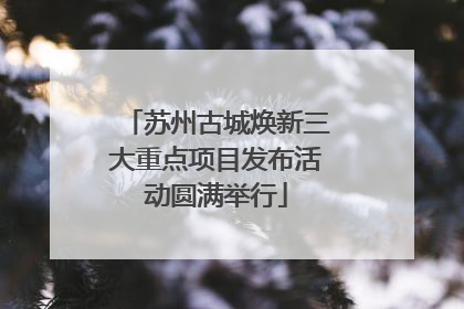 苏州古城焕新三大重点项目发布活动圆满举行