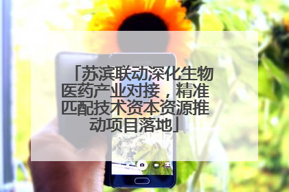 苏滨联动深化生物医药产业对接，精准匹配技术资本资源推动项目落地