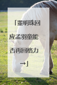 董明珠回应孟羽童能否再回格力→