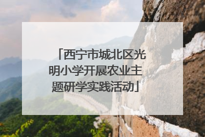 西宁市城北区光明小学开展农业主题研学实践活动