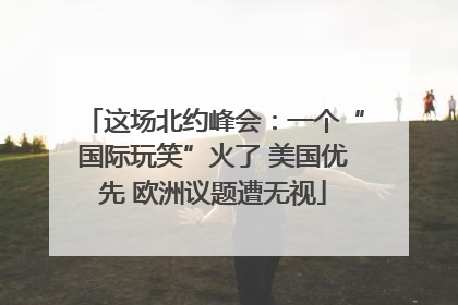 这场北约峰会：一个“国际玩笑”火了 美国优先 欧洲议题遭无视