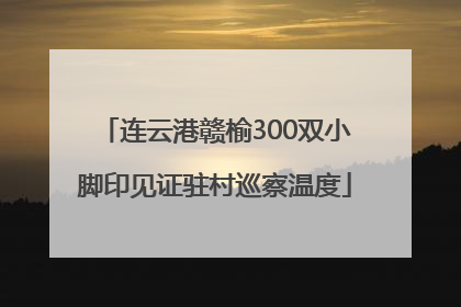 连云港赣榆300双小脚印见证驻村巡察温度
