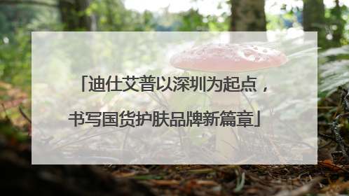 迪仕艾普以深圳为起点，书写国货护肤品牌新篇章