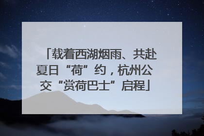 载着西湖烟雨、共赴夏日“荷”约，杭州公交“赏荷巴士”启程