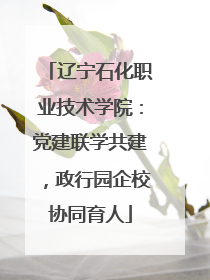 辽宁石化职业技术学院：党建联学共建，政行园企校协同育人