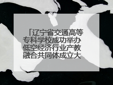 辽宁省交通高等专科学校成功举办低空经济行业产教融合共同体成立大会暨共建低空经济产教融合新生态论坛