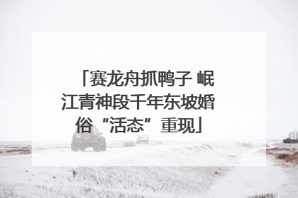 赛龙舟抓鸭子 岷江青神段千年东坡婚俗“活态”重现