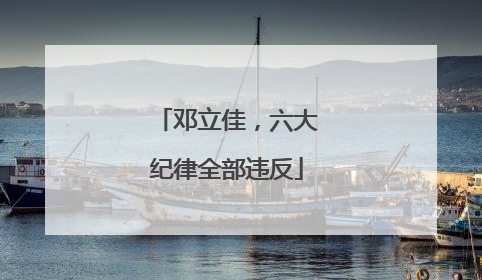邓立佳，六大纪律全部违反
