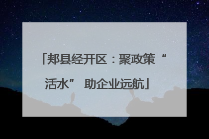 郏县经开区：聚政策“活水” 助企业远航