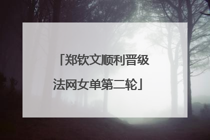 郑钦文顺利晋级法网女单第二轮