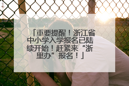 重要提醒！浙江省中小学入学报名已陆续开始！赶紧来“浙里办”报名！