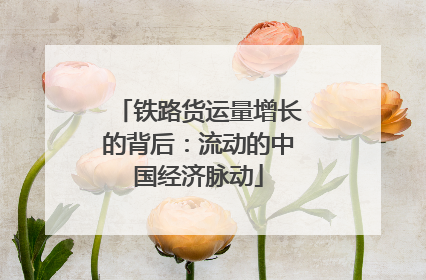 铁路货运量增长的背后：流动的中国经济脉动